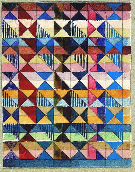 Gunta Stölzl, design for a Jacquard woven textile, Jacquardentwürfe, 1927 | Bauhaus Dessau | The J. Paul Getty Museum, USA